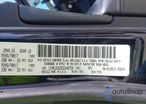 2013 Jeep Grand Cherokee Laredo from USA, damaged, VIN 1C4RJEAG5DC646720